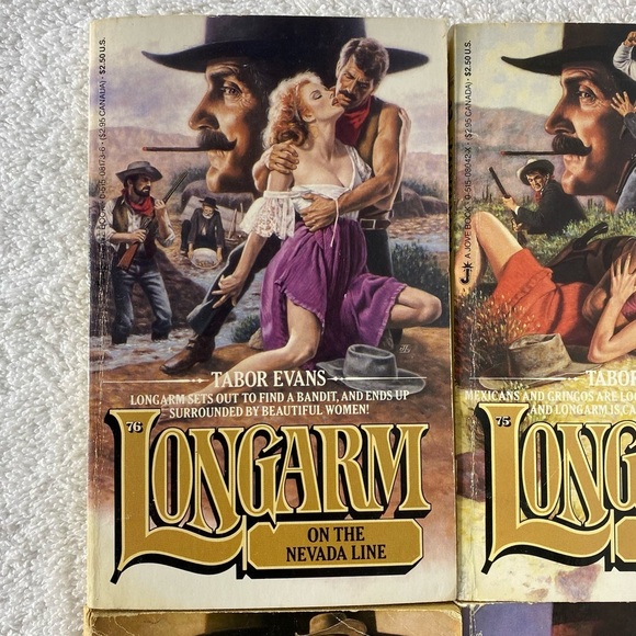 Vintage Longarm Action Western Romance Novel x4 - Picture 2 of 14